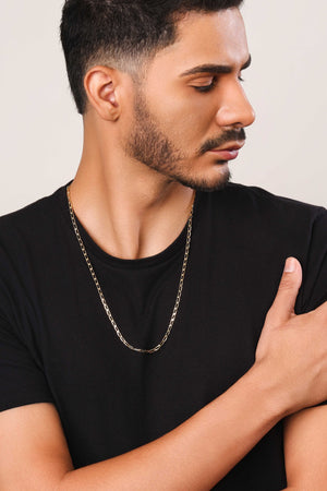 Gargantilha Masculina Grumet 3 mm Banhado a Ouro 18K - 60 cm