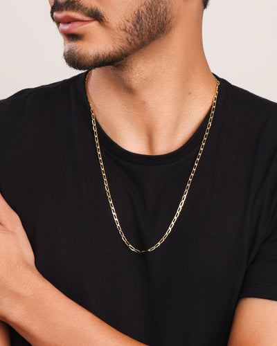 Colar Masculino Grumet 3 mm Banhado a Ouro 18K - 60 cm
