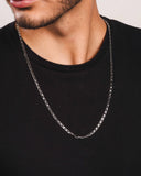 Gargantilha Masculina Grumet 3 mm Ródio Branco - 60 cm