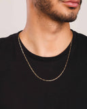 Gargantilha Masculina Grumet 2 mm Banhado a Ouro 18K - 60 cm