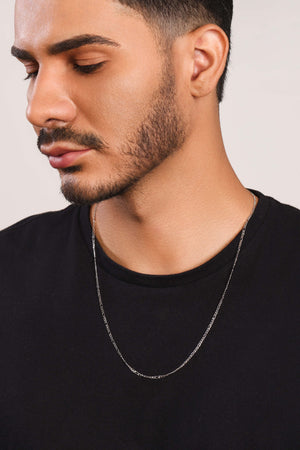 Gargantilha Masculina Grumet 2 mm Ródio Branco - 60 cm