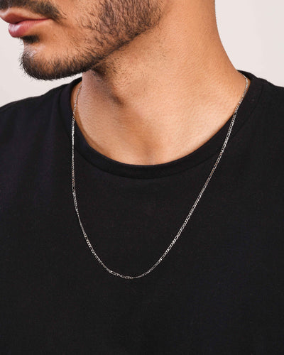 Colar Masculino Grumet 2 mm Ródio Branco - 60 cm