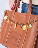 Colar de Bolsa Elos Pingentes Verão Banho Dourado