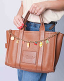 Colar de Bolsa Elos Pingentes Verão Banho Dourado