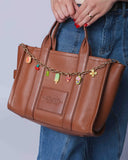 Colar de Bolsa Elos Pingentes Verão Banho Dourado