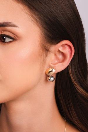 Brinco Oval Duplo Liso Mix de Banhos