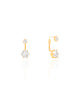 Ear Jacket Pontos de Luz Cristal Banhado a Ouro 18K