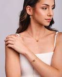 Ear Jacket Pontos de Luz Cristal Banhado a Ouro 18K