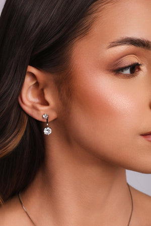 Ear Jacket Pontos de Luz Cristal Ródio Branco