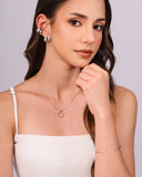 Bracelete Palito Cravejado Cristal Ródio Branco