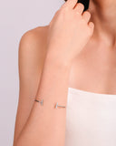 Bracelete Palito Cravejado Cristal Ródio Branco