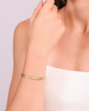 Bracelete Texturizado 5 mm Banhado a Ouro 18K