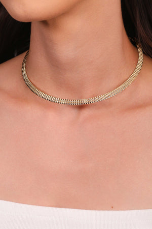 Aro Texturizado 5 mm Banhado a Ouro 18K