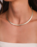 Aro Esteira Texturizada 5 mm Banhado a Ouro 18K