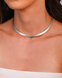 Aro Esteira Texturizada 5 mm Ródio Branco