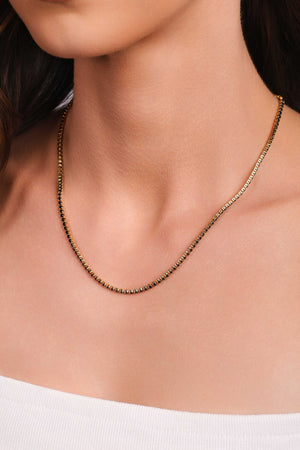 Choker Riviera Onix 2 mm Banhado a Ouro 18K