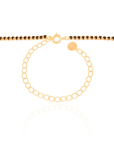 Choker Riviera Preta 2 mm Banhado a Ouro 18K - 35 cm