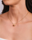 Choker Veneziana Bola Lisa e Ponto de Luz Cristal Banhado a Ouro 18K