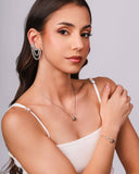 Choker Veneziana Bola Lisa e Ponto de Luz Cristal Ródio Branco