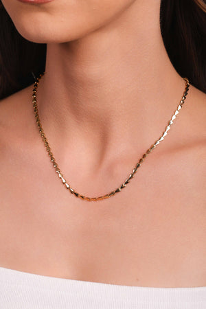 Choker Plaquinhas Lisas Douradas Banhado a Ouro 18K