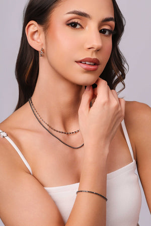 Choker Plaquinhas Lisas Ródio Branco