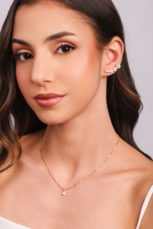 Gargantilha Veneziana Pérola 5 mm Banhado a Ouro 18K - 40 cm