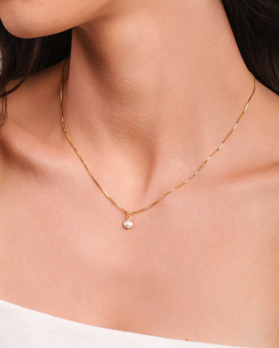 Colar Veneziana Pérola 5 mm Banhado a Ouro 18K - 40 cm