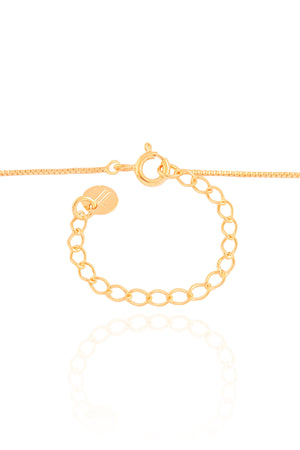 Gargantilha Veneziana Ponto de Luz Navetes Cristal Banhado a Ouro 18K - 40 cm