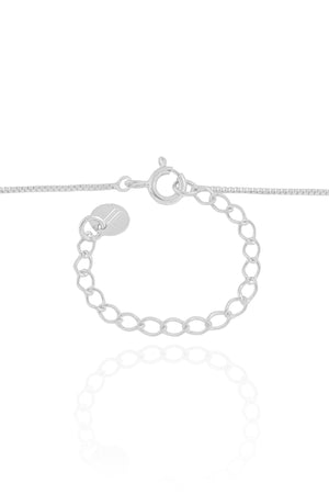 Gargantilha Veneziana Ponto de Luz Navetes Cristal Ródio Branco - 40 cm