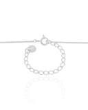 Gargantilha Veneziana Ponto de Luz Navetes Cristal Ródio Branco - 40 cm