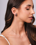 Gargantilha Veneziana Gota Orgânica Cristal Ródio Branco - 40 cm