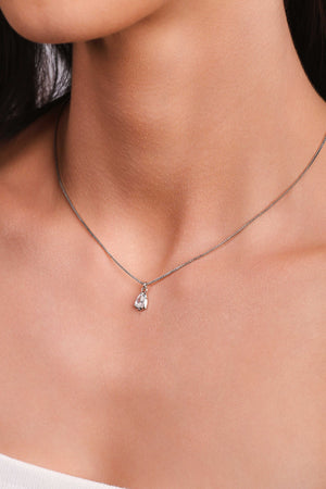 Gargantilha Veneziana Gota Orgânica Cristal Ródio Branco - 40 cm