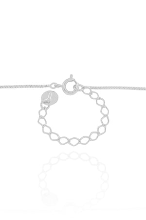 Gargantilha Veneziana Gota Orgânica Cristal Ródio Branco - 40 cm