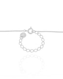 Gargantilha Veneziana Gota Orgânica Cristal Ródio Branco - 40 cm