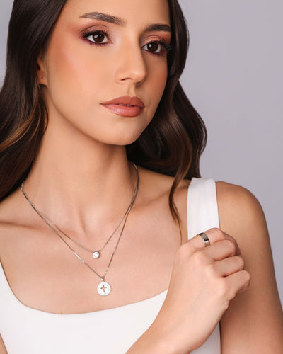 Anel Liso 5 mm Tamanho 16 Ródio Branco