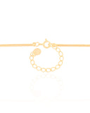 Gargantilha Dupla Veneziana Cruz e Ponto de Luz Cristal Banhado a Ouro 18K