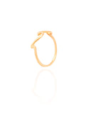 Anel Ondas Lisas Tamanho 20 Banhado a Ouro 18K