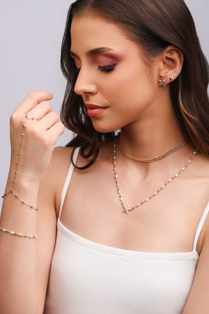 Brinco Búzio Liso Banhado a Ouro 18K