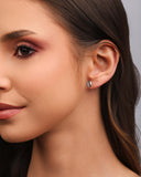 Brinco Búzio Liso Ródio Branco