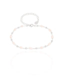 Pulseira Pérolas Barroca 3 mm Ródio Branco