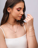 Pulseira Pérolas Barroca 3 mm Banhado a Ouro 18K