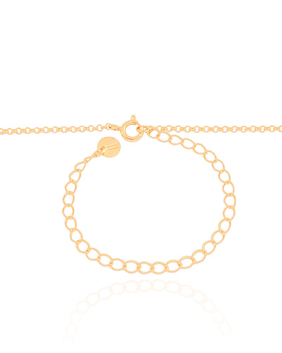 Choker Elos Caudas de Sereia Pontos de Luz Cristal Banhado a Ouro 18K - 35 cm