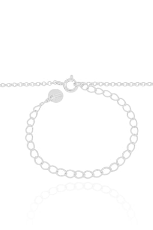 Choker Elos Caudas de Sereia Pontos de Luz Cristal Ródio Branco