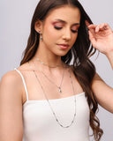 Choker Grumet Plaquinhas Achatadas 2 mm Ródio Branco
