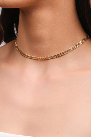 Choker Chinesca 5 mm Banhado a Ouro 18K