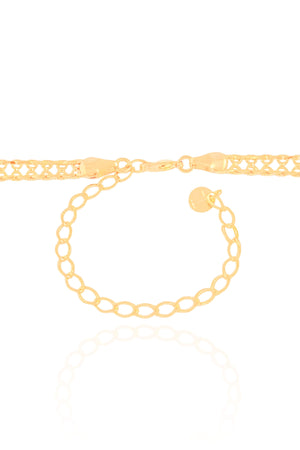 Choker Chinesca 5 mm Banhado a Ouro 18K