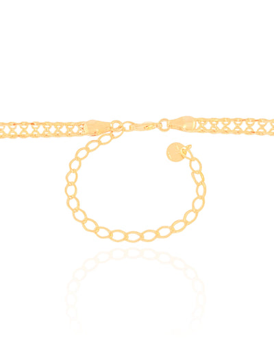 Choker Chinesca 5 mm Banhado a Ouro 18K - 32 cm