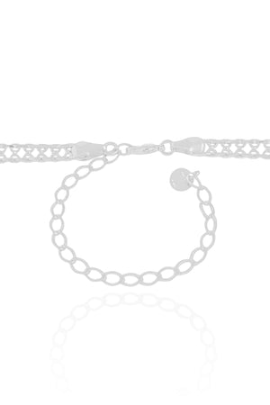 Choker Chinesca 5 mm Ródio Branco