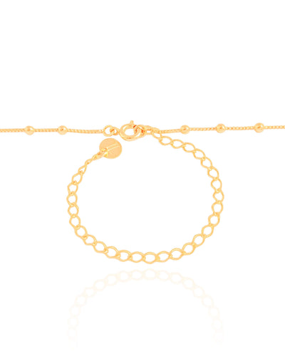 Choker Bolinhas e Medalhas Lisas Banhado a Ouro 18K - 33 cm