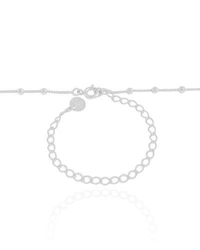 Choker Bolinhas e Medalhas Lisas Ródio Branco - 33 cm